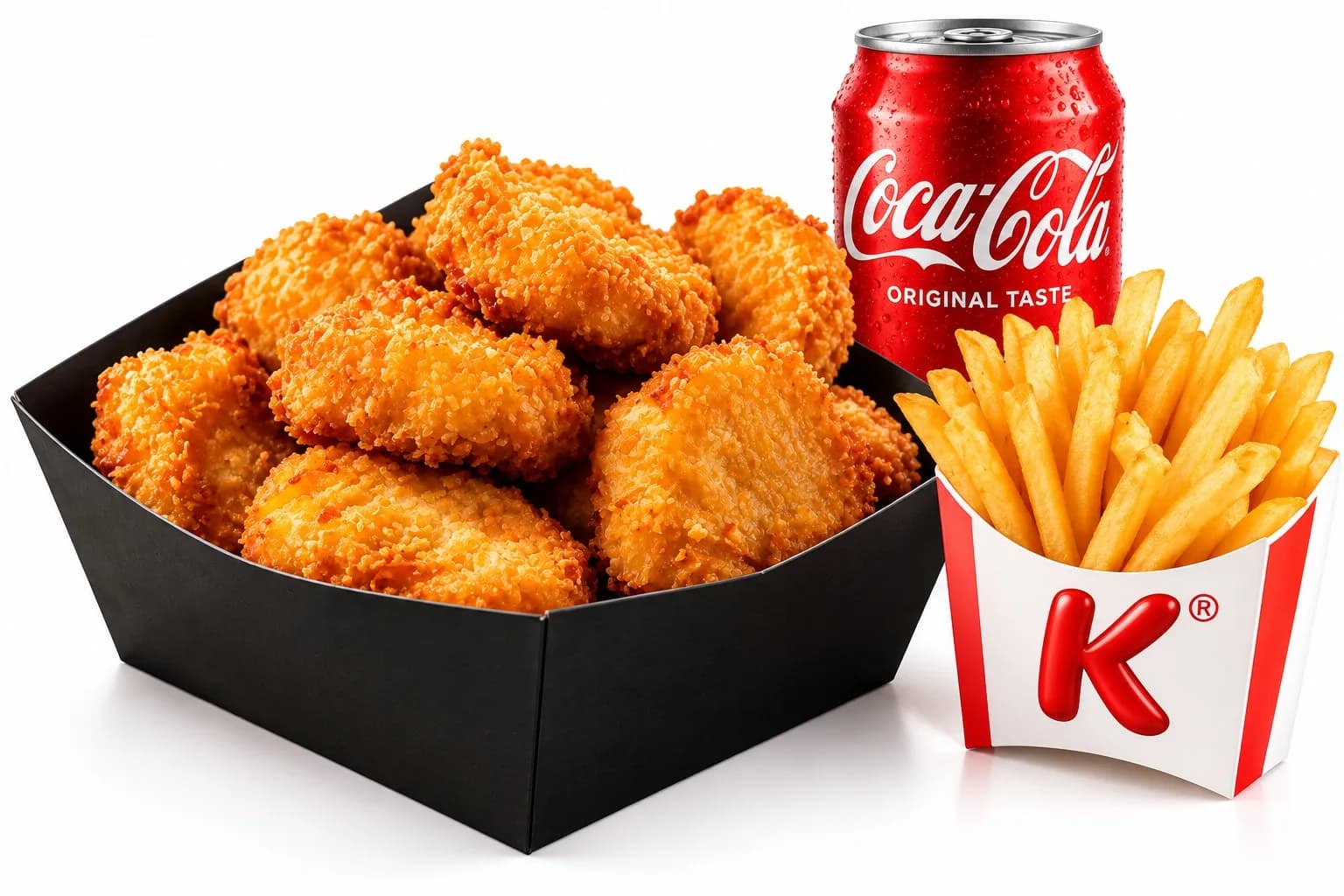 Chicken Nuggets · 6 Pieces as a meal, with French fries and a drink